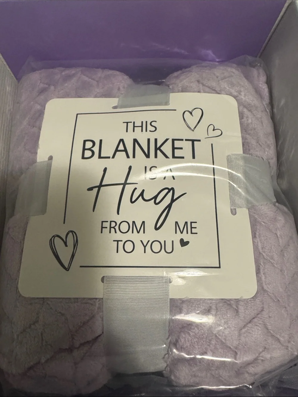 Purple Bath Gift Set Basket w/ Bath Bomb, Scented Candle & Marbled Bar Soap